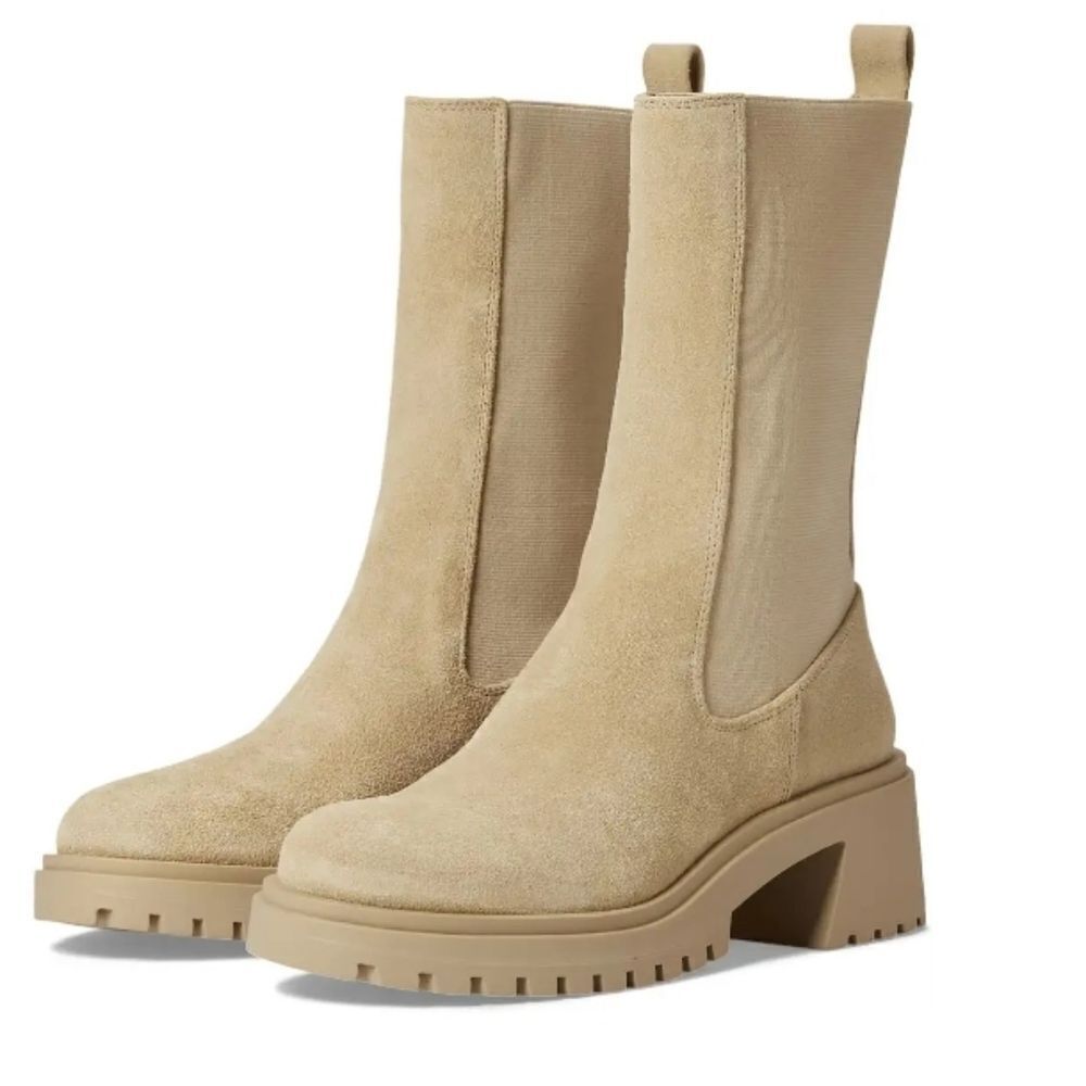 Steve Madden Hesitant Chelsea Boots Women's Size 5.5 -Sand Suede